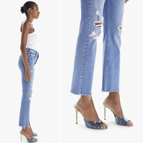 Mother Denim - The Tripper Ankle Fray in Play Like a Pirate Wash Size 28